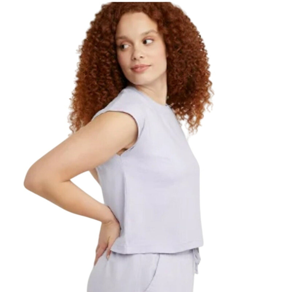 New 5-Pack Hanes Womens Medium Purple Ringspun Cotton Cap Sleeve Muscle Tees