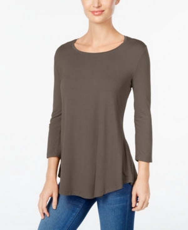 JM Collection Petite Scoop-Neck Top, Choose Sz/Color