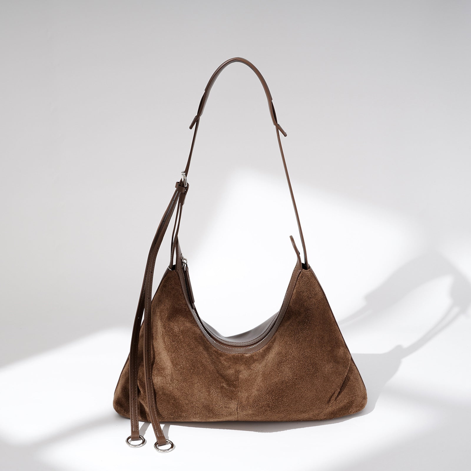 Genuine Leather Dumpling Bag - Urban Minimalist Shoulder Bag for Women