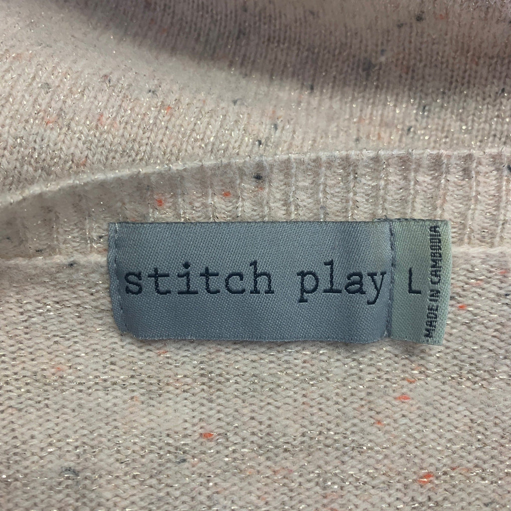 Stitch Play Womens Large Wool Blend Button Up Long Sleeve Cardigan Sweater