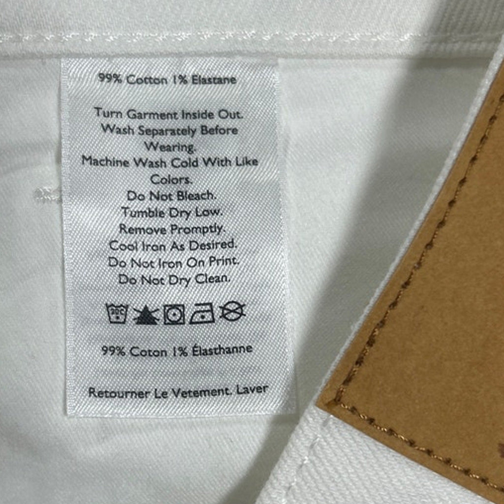 New Eddie Bauer Women Size 18 White Stretch Cotton High Rise Cutoff Denim Shorts