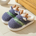 Mandotos Christmas Elk Slippers Cozy Winter Home Slippers