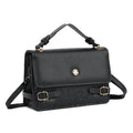 Women's Crossbody Shoulder Bag - PU Leather Minimalist Handbag with Adjustable Strap