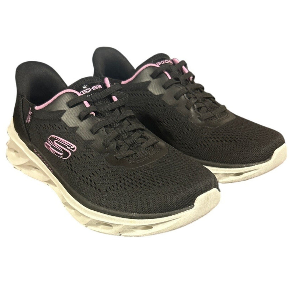 Skechers Womens Size 10 Black Pink Mesh Hands Free Swift Fit Shoes w Box