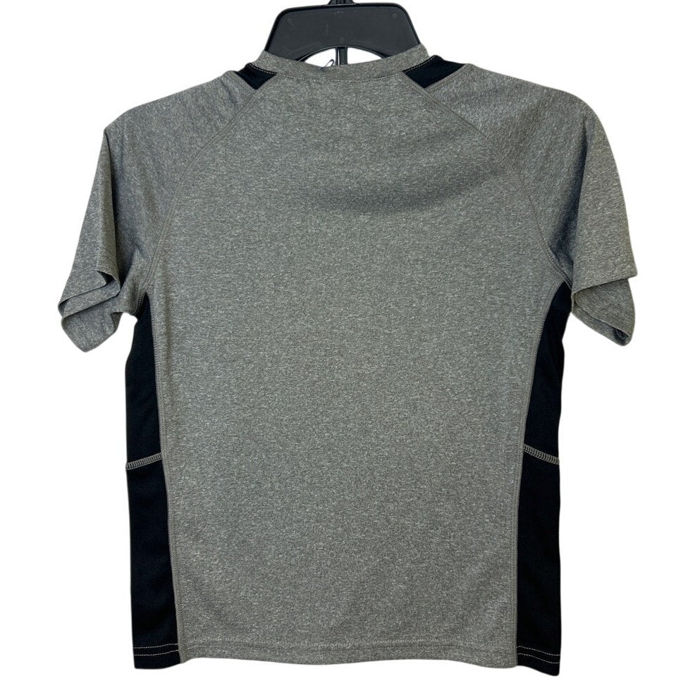 New Hand Printed Boys Small Heathered Here Comes Chaos Short Sleeve Tee Shirt