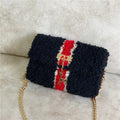 Hand-Woven Fleece Lined Plush One-Shoulder Bag