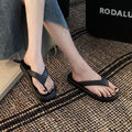 Textured Toe-Strap Flip-Flops - Lightweight Slip-On Sandals for Women