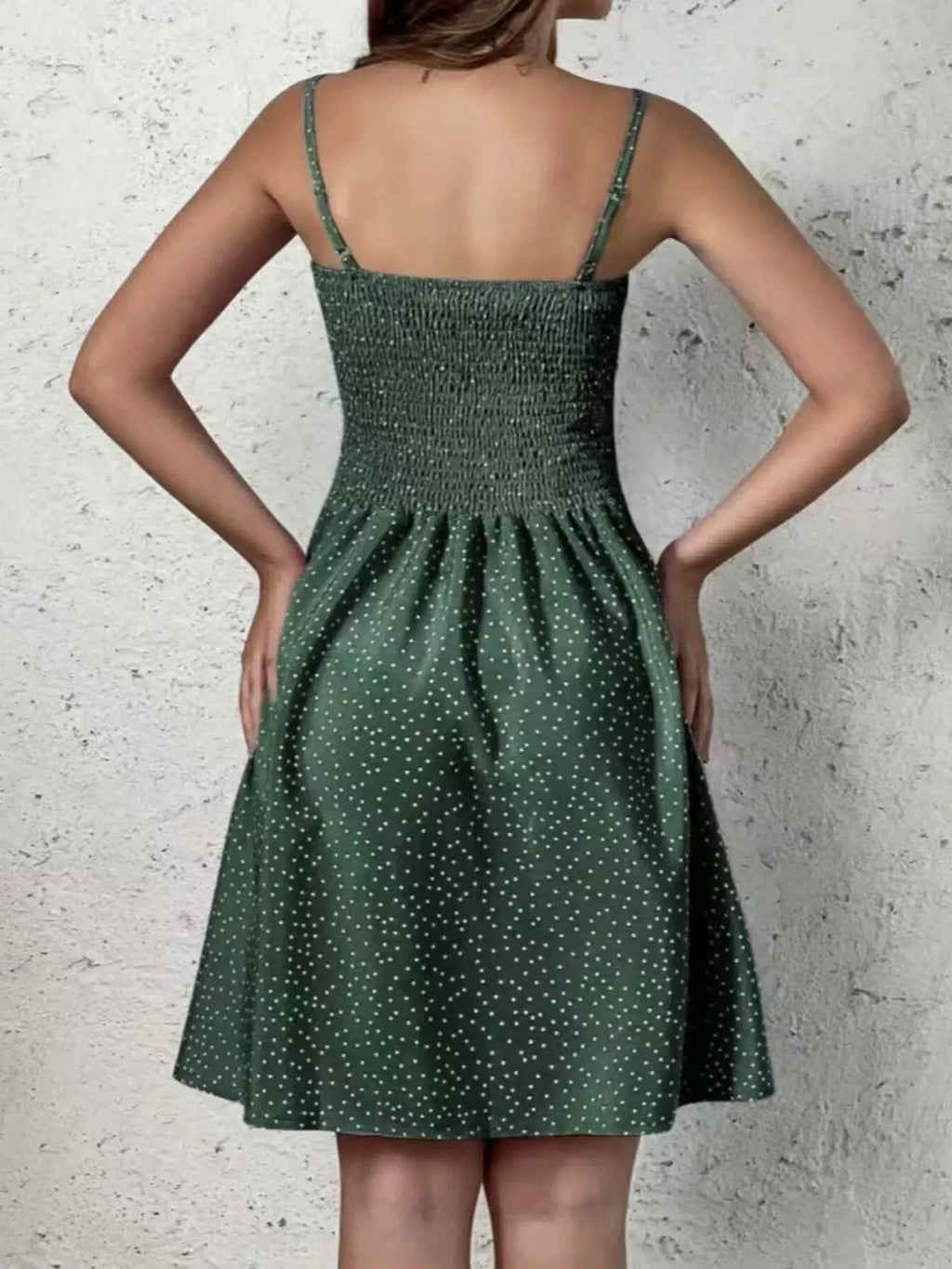 Full Size Smocked Square Neck Cami Dress Plus Size