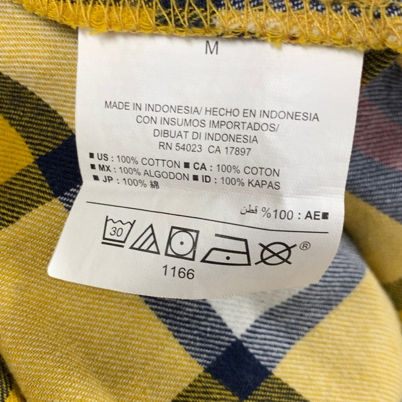 Old Navy Womens Medium 100% Cotton Boyfriend Plaid Long Sleeve Button Up Shirt