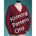 New Sue McCain Vermont Fiber Designs 124 V-Neck Cable Pullover Knitting Pattern