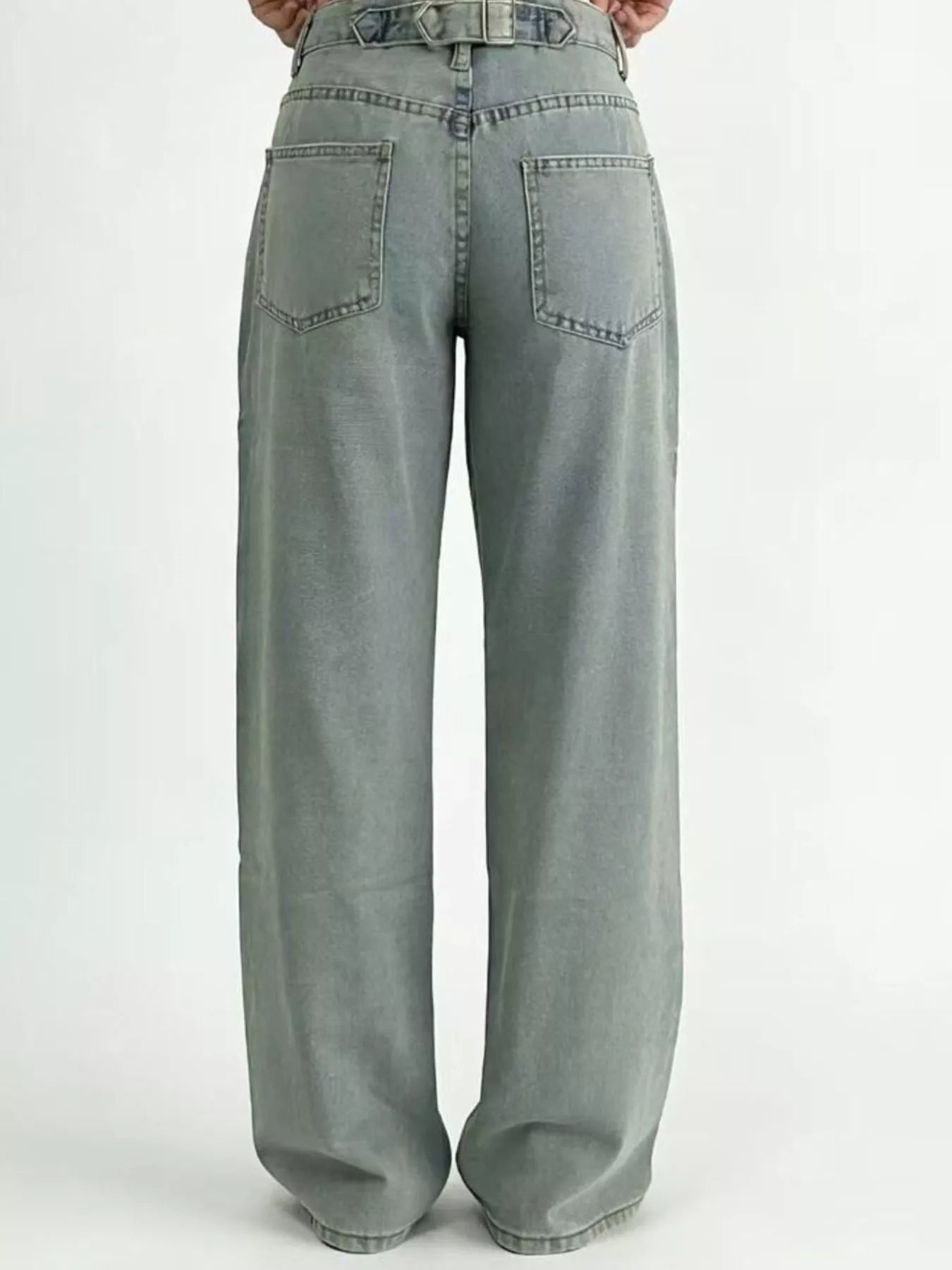 Wide Leg Washed Jeans