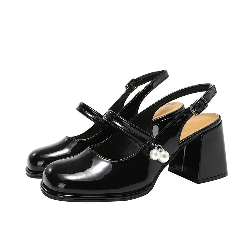 Women's Wide-Fit Chunky Heel Sandals | Plus-Size Round-Toe Block Heel
