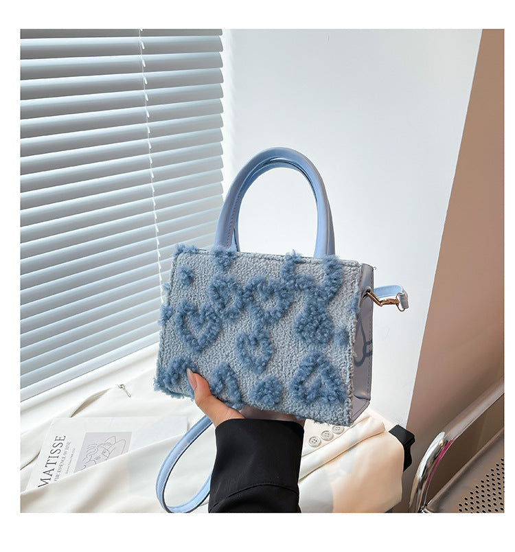 Women's Plush Stylish Crossbody Handbag - Premium PU Leather Shoulder Bag
