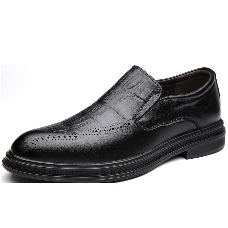 Men's British-Style Pointed Toe Leather Dress Shoes