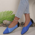 Women's Pointed-Toe Slip-On Flat Shoes | Breathable Fabric Everyday Flats