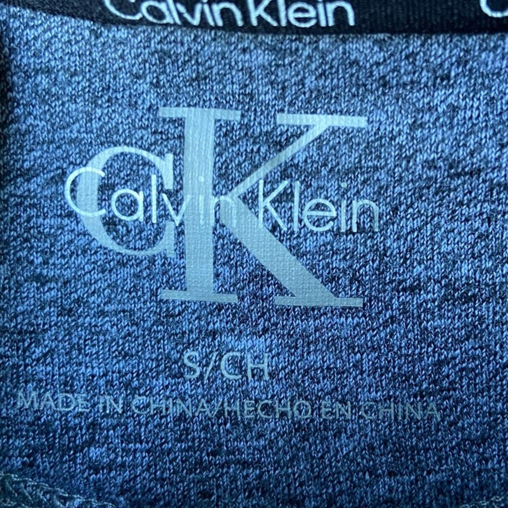 Calvin Klein Womens Small Cotton Blend Long Sleeve Cropped Cowl Neck Sweatshirt