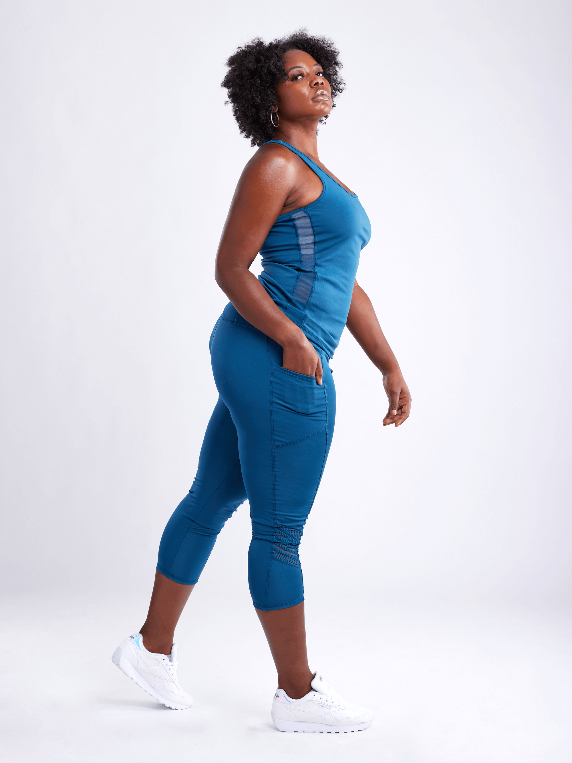 JupiterGear High-Waisted Pilates Leggings with Side Pockets & Mesh Pan