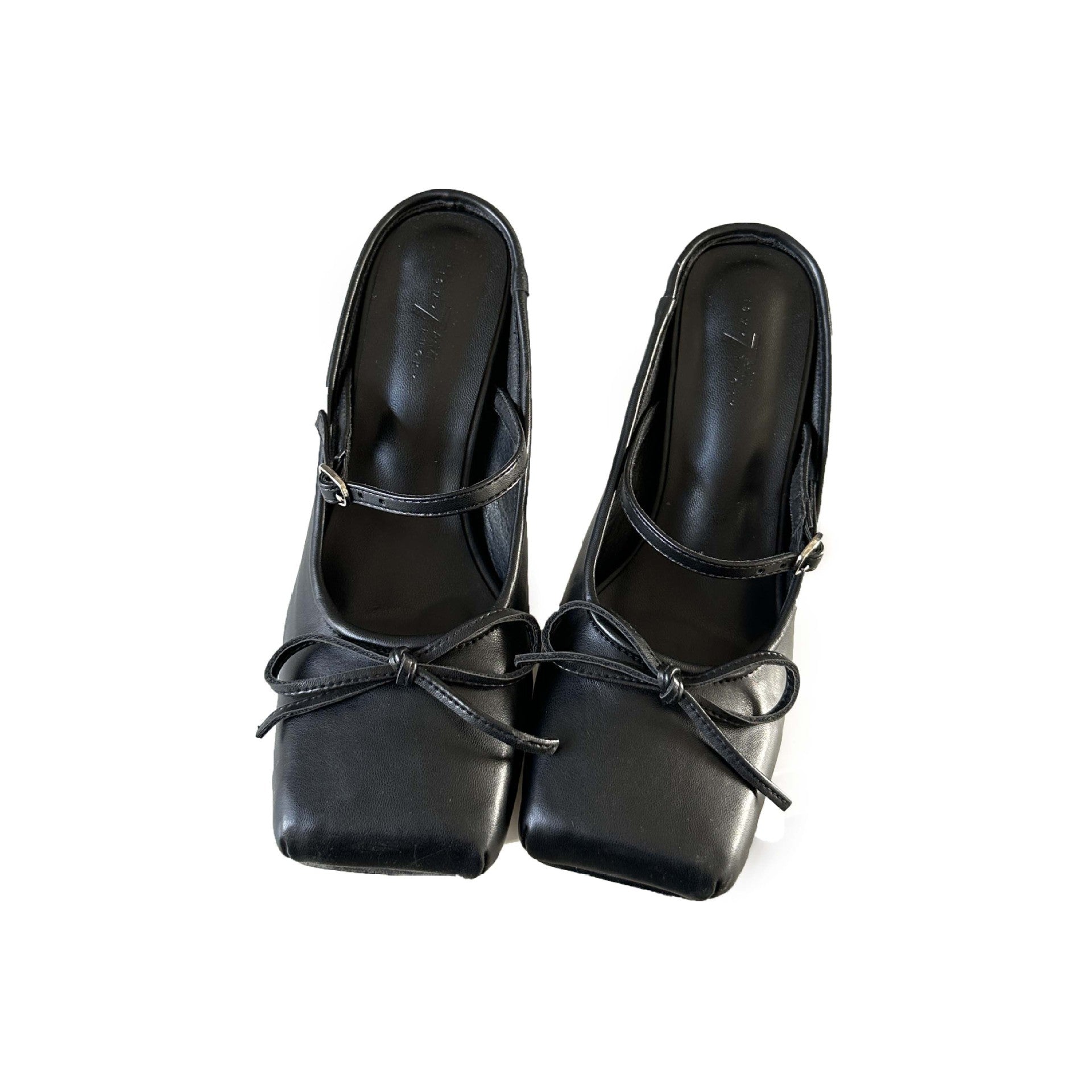 Women's Square Toe Stiletto Mule Heels - Elegant Satin Slip-On Sandals