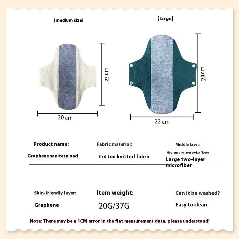 Graphene Protection Mat Cotton Antibacterial Waterproof Sanitary Pads Urine Leakage For The Elderly