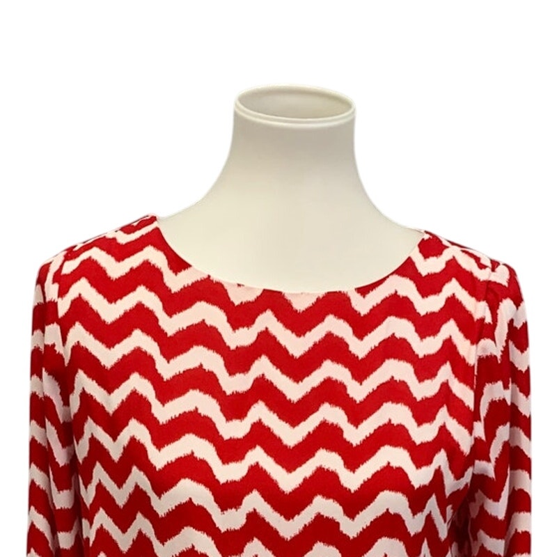 Charming Charlie Womens Small Chevron Stripe Long Sleeve Lined Shift Dress