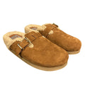 DV by Dolce Vita Womens Size 7 Cognac Brown Sherpa Lined Slide On Clog Shoes