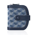 Women's Embroidered Wallet - Geometric Pattern PU Leather Bifold Wallet with Multiple Compartments