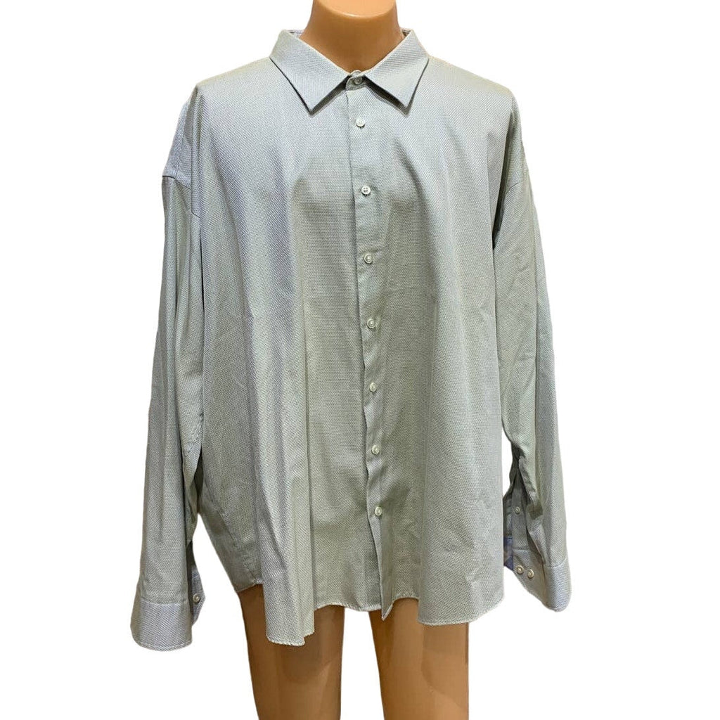 KO Egara Mens 4X 100% Cotton Long Sleeve Shimmery No Iron Button Down Shirt