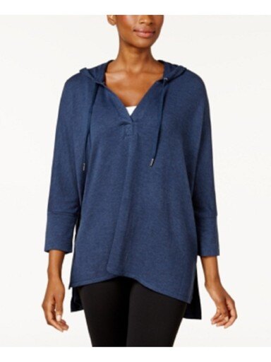 Style and Co Womens Long Sleeve Hooded Top
