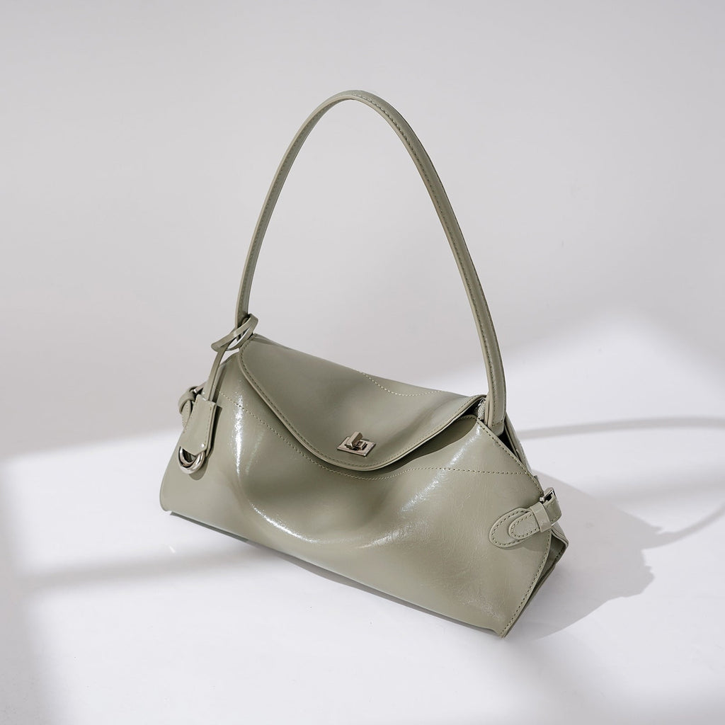 Premium Leather Crossbody Bag for Women - Minimalist Shoulder Bag with Adjustable Strap