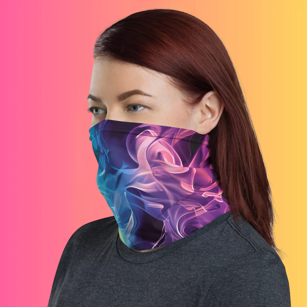 Rainbow Smoke Neck Gaiter - Your Festival Essential