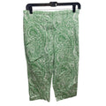 JM Collection Womens Size 16 Stretch Cotton Paisley Back Elastic Waist Capris
