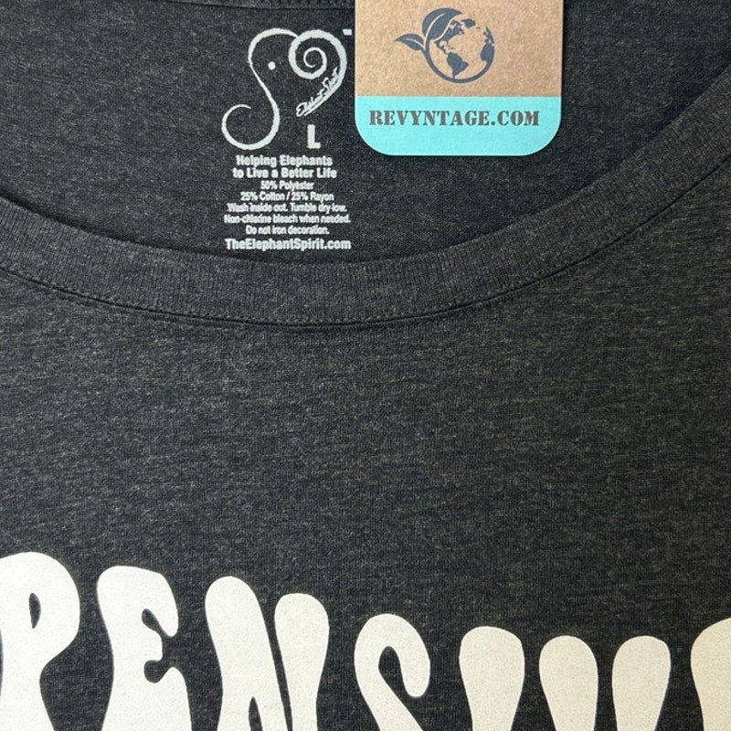 New Hand Printed Womens Large Expensive Difficult & Talks Back Long Sleeve Tee
