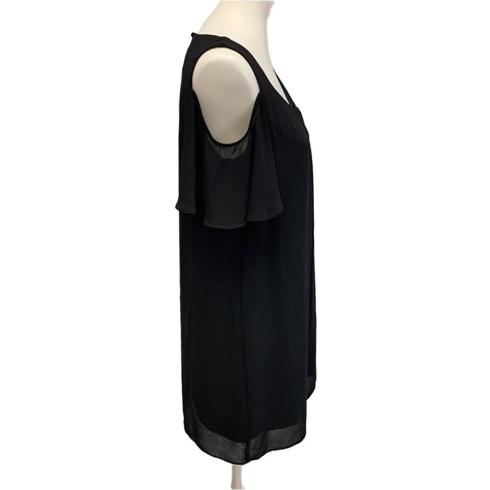 By & By Womens Large 100% Polyester Scoop Neck Cold Shoulder Sheath Dress