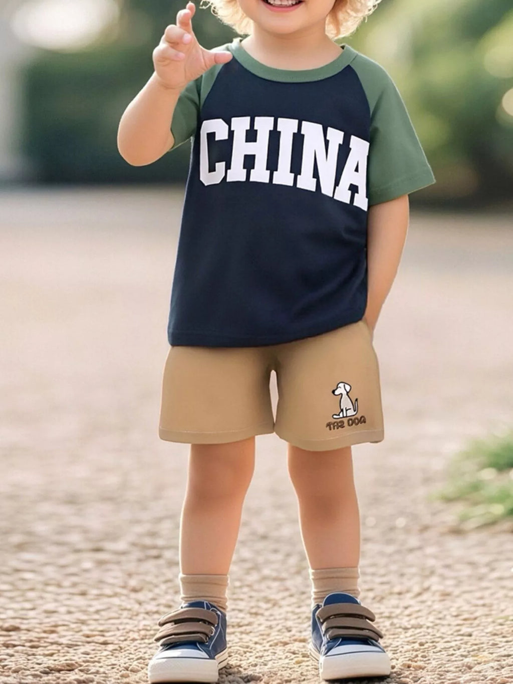 Children's Letter Raglan Sleeve T-Shirt