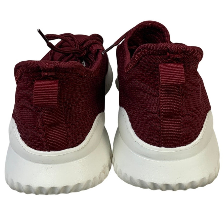 Akk Womens Size 10.5 Wine Red Sneakers Lace Up Closed Round Toe Tennis Shoes