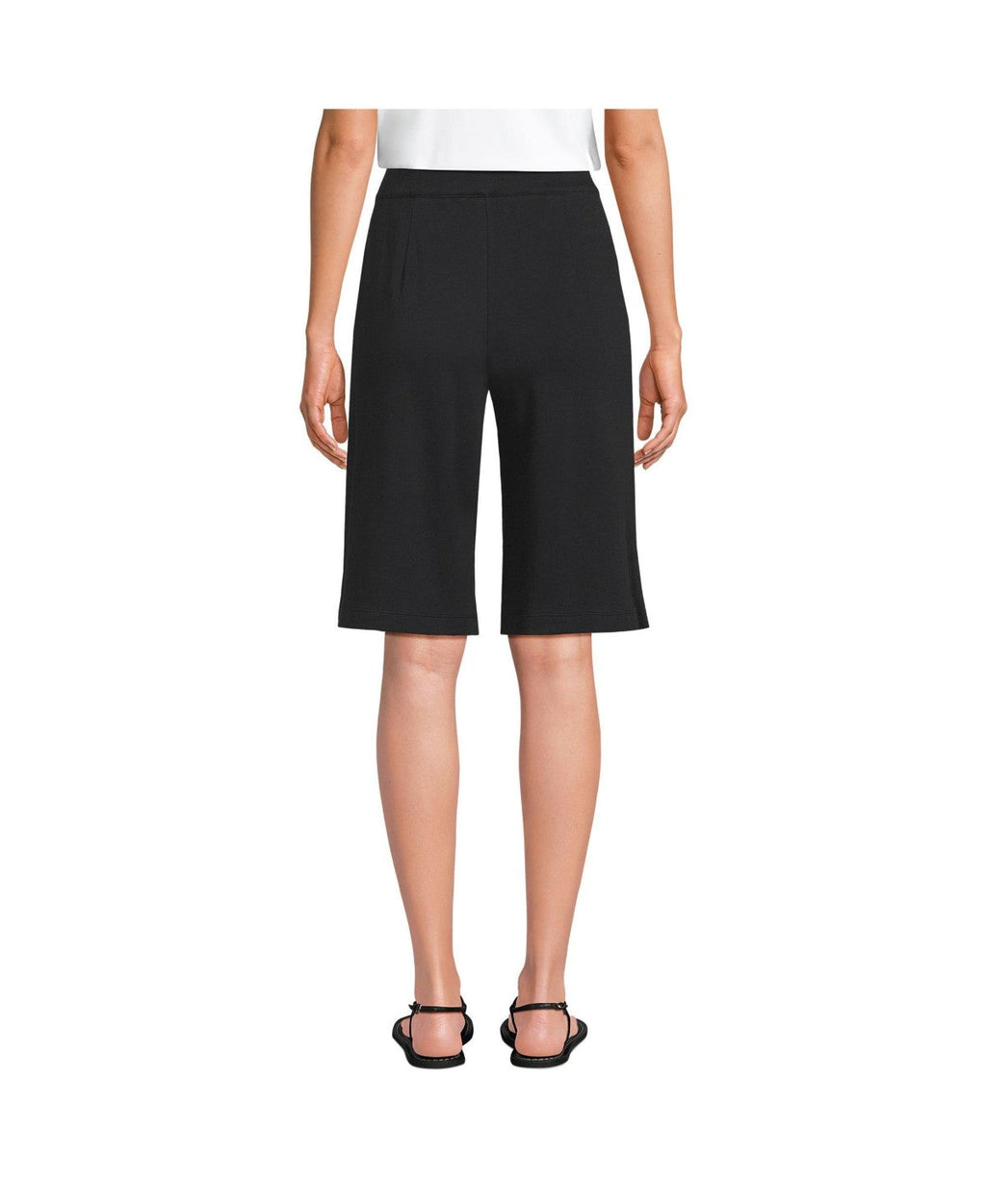 Lands End High Rise Pleated 12-in. Bermuda Shorts, Medium