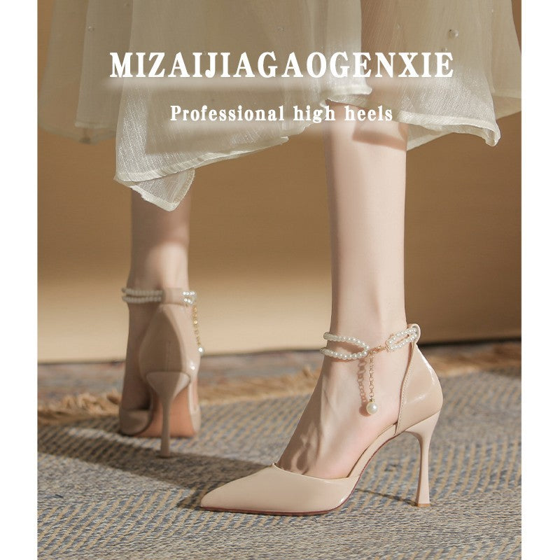 Women's Pointed Toe Stiletto Heels | Full-Grain Leather Minimalist Pumps