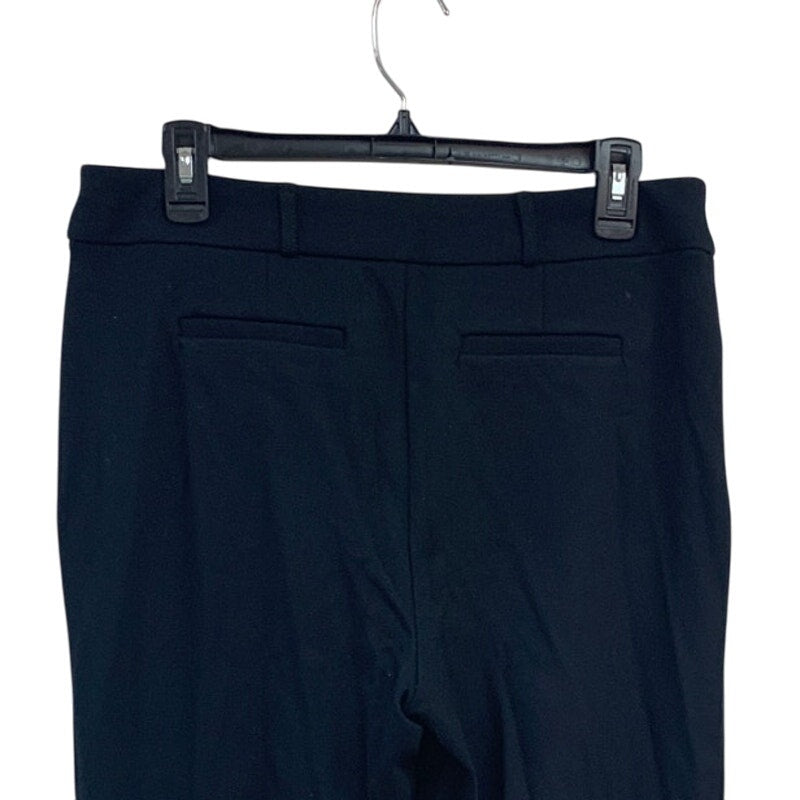 JM Collection Womens Size 10 Black Flat Front Stretchy Rayon Pants Faux Pockets
