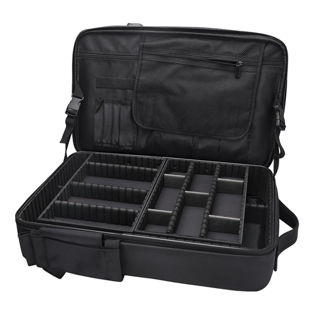 Black High Capacity Makeup Artist Backpack – Multifunctional Travel & Professional Organizer Bag