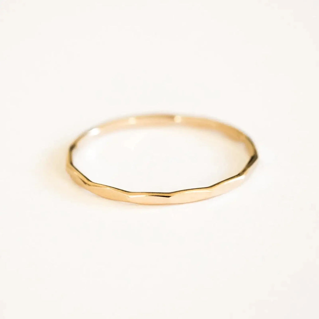 14K Gold Filled Textured Stacking Ring