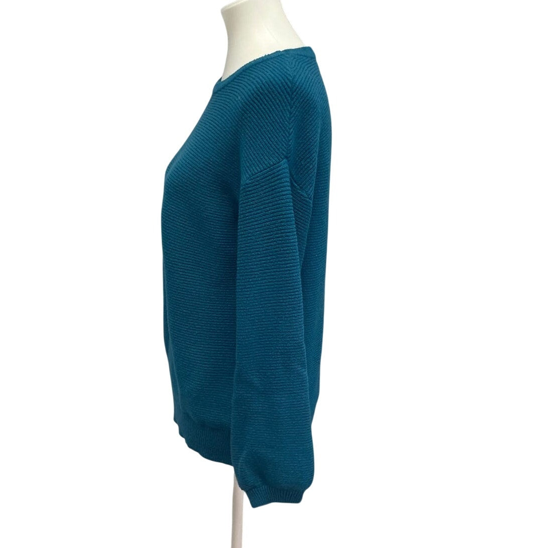 Zesica Womens Small Ribbed Viscose Blend Long Sleeve Crew Neck Pullover Sweater