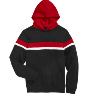 Univibe Big Boys Colorblocked Henley Hoodie, Size Medium