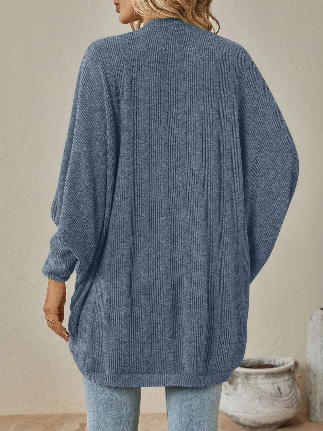 Casual Knit Open Front Cardigan