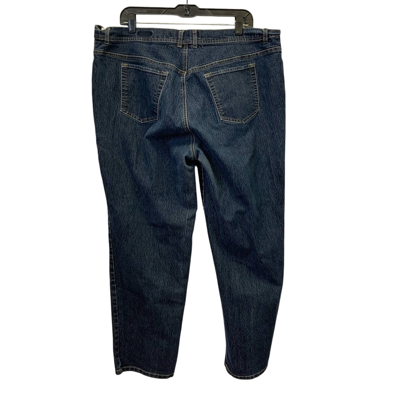 Gloria Vanderbilt Womens 20W Amanda Flat Front Stretch Cotton Denim Blue Jeans