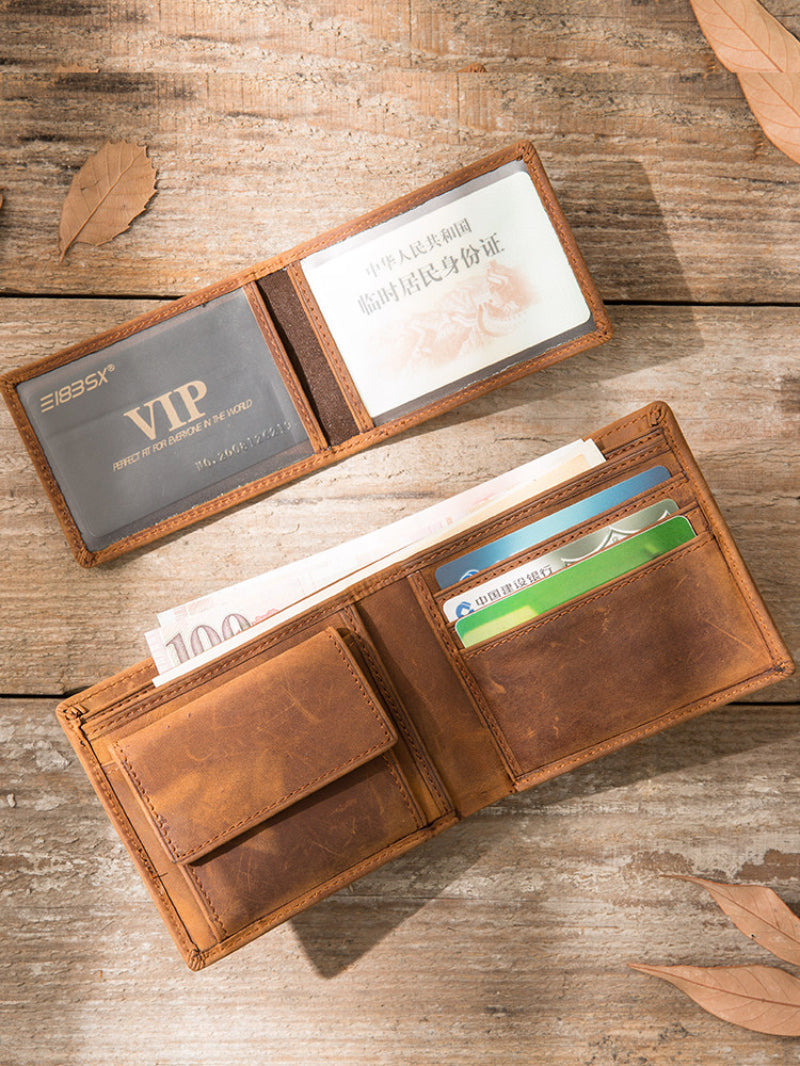 Handmade Full-Grain Cowhide Bifold Wallet