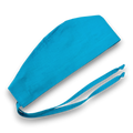 Solid blue Skull tie-back style surgical scrub cap by Paradise Caps.