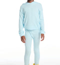 Chaser - Blue Waffle Hoodie Pullover Set
