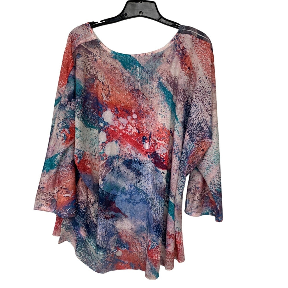 Avenue Womens Size 22/24 100% Polyester Pastel Sequin Rhinestone Long Sleeve Top