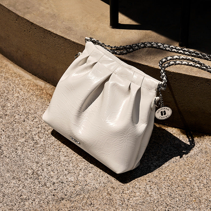 Genuine Leather Bucket Bag
