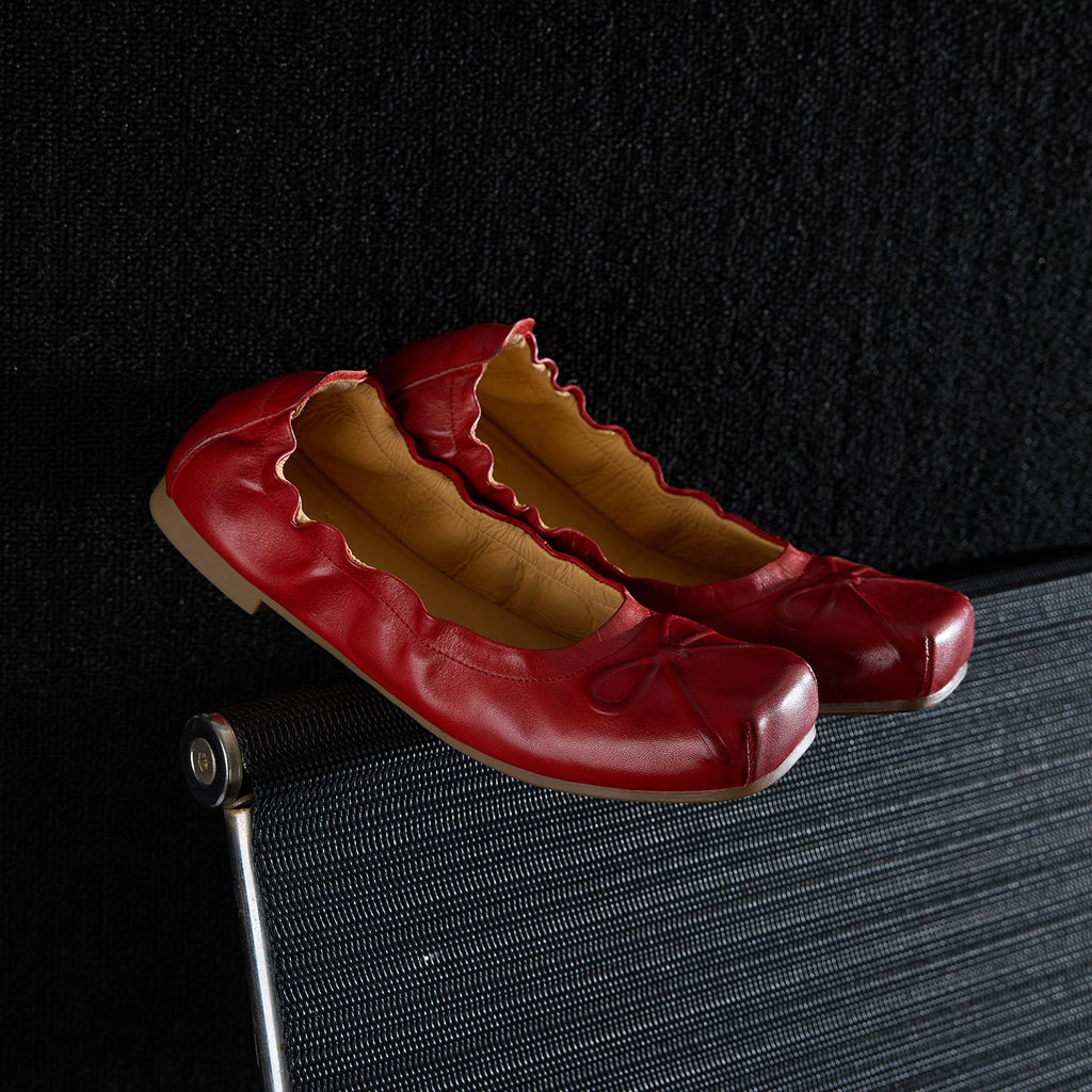 Full Grain Leather Ballet Flats